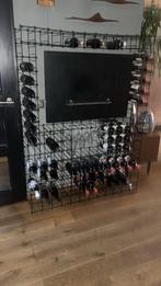 Vintage XXL modulair minimalistisch wijnrek, Ophalen of Verzenden, Zo goed als nieuw, 25 flessen of meer, Metaal