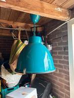 Turquoise Industriële Hanglamp, Huis en Inrichting, Ophalen, Gebruikt, Metaal, Minder dan 50 cm