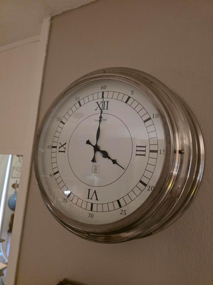 Riviera Maison Klok groot, Huis en Inrichting, Woonaccessoires | Klokken, Zo goed als nieuw, Wandklok, Ophalen of Verzenden