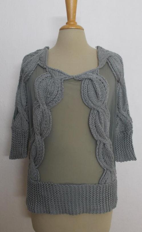 Aparte grijs/groene trui/top van Aaiko! M, Kleding | Dames, Tops, Zo goed als nieuw, Maat 38/40 (M), Overige kleuren, Lange mouw