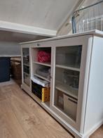 Wit houten dressoir landelijk LIATORP IKEA, Huis en Inrichting, Kasten | Dressoirs, Ophalen, Zo goed als nieuw, 25 tot 50 cm, Glas