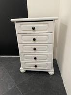 Mooie witte ladekast 5 lades, Ophalen, Gebruikt, 5 laden of meer, Eikenhout
