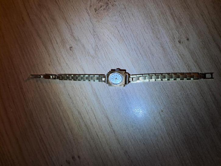 Glashütte 17rubis germany, plaque, doubleé, Sieraden, Tassen en Uiterlijk, Horloges | Antiek, Overige merken, Goud, Verguld, Ophalen of Verzenden