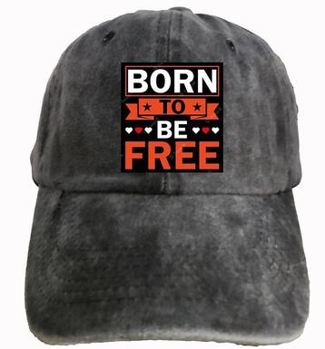 Te Koop born to be free baseball cap pet nieuw             
 beschikbaar voor biedingen