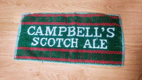 Vintage Campbell's skotch ale bar handdoek, Verzamelen, Biermerken, Gebruikt, Overige typen, Overige merken, Ophalen of Verzenden
