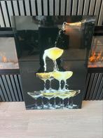 Glas schilderij champange toren, Ophalen