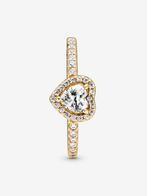pandora raised heart ring 14k goud limited edition, Sieraden, Tassen en Uiterlijk, Ophalen, 18 tot 19, Nieuw, Dame