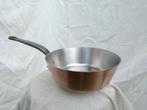 falk culinair dikwandige conische koperen pan 20 cm & 1.7 kg, Rvs, Koekenpan of Braadpan, Ophalen of Verzenden, Zo goed als nieuw