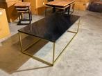 Salontafel / marmer / goud 120x60x40 cm, Ophalen, 50 tot 100 cm, Rond, Zo goed als nieuw