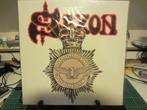 Saxon - Strong Arm Of The Law/Wheels Of Steel 2-LP's, Cd's en Dvd's, Vinyl | Hardrock en Metal, Gebruikt, Ophalen of Verzenden