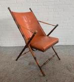 Vintage faux bamboo fauteuil klapstoel Maison Jansen, Ophalen of Verzenden