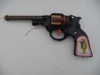 oude blikken kinder speelgoed cowboy REVOLVER - 50-jrn Japan, Ophalen of Verzenden