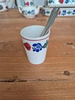 Boerenbont Lepelbeker / Kinderbeker, Gebruikt, Overige typen, Ophalen of Verzenden, Aardewerk