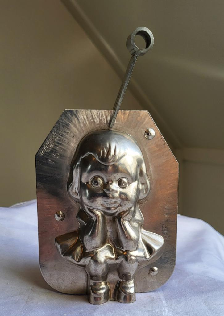 Mooie DUBBELE oude chocoladevorm: MEISJE (VORMENFABRIEK), Antiek en Kunst, Curiosa en Brocante, Ophalen of Verzenden
