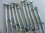 slotbouten m8 met ring en moer 12 cm lang, Ophalen of Verzenden, Nieuw, 100 tot 250 mm, Bouten of Moeren