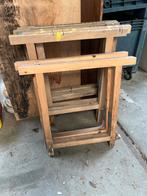 Houten Schragen - Stevig en Praktisch, Ophalen, Gebruikt, Minder dan 70 cm, Inklapbaar