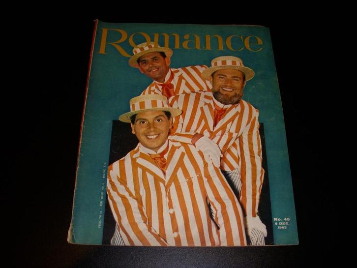 Tijdschrift ROMANCE 8 december 1962, Cocktail Trio, Boeken, Tijdschriften en Kranten, Gelezen, Muziek, Film of Tv, Ophalen of Verzenden
