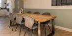 Mango houten eettafel 240x100 met stalen poten, Huis en Inrichting, Tafels | Eettafels, Ophalen, Gebruikt, 200 cm of meer, 50 tot 100 cm