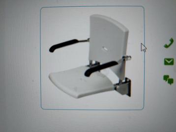 opvouwbare douchestoel met wandbevestiging en extra pootjes beschikbaar voor biedingen