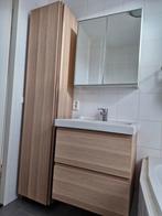 Ikea badkamer meubels: hoge kast, wastafelmeubel en spiegel, Huis en Inrichting, Badkamer | Badkamermeubels, Ophalen, (Half)hoge kast