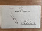 Brief Dalfsen Heino 1885 militie burgemeester, Verzamelen, Ansichtkaarten | Nederland, Verzenden