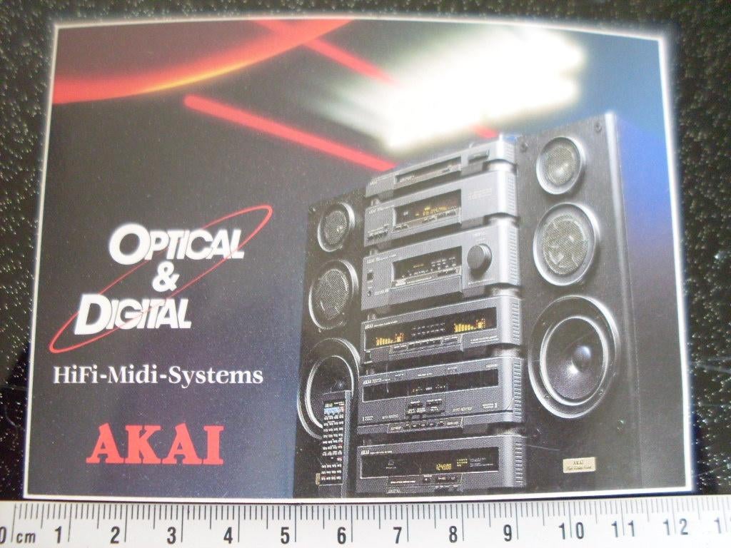 sticker optical & digital hifi midi systems akai logo, Verzenden, Zo goed als nieuw, Merk