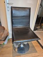 Leren stoel. Draaibaar op de poot, Ophalen of Verzenden, Gebruikt, Eén