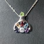 Citrien saffier amethist topaas geluk intuïtie magie, Met hanger, Blauw, Nieuw, Ophalen of Verzenden