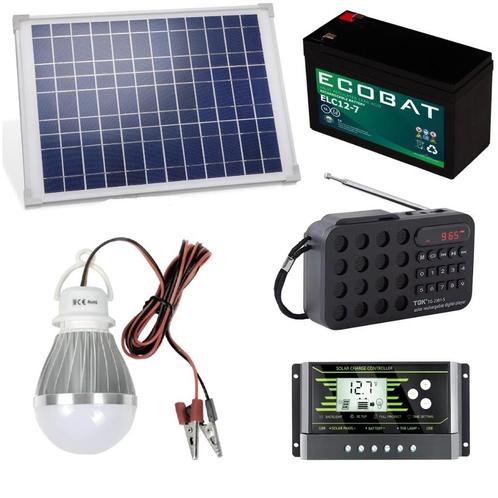 Noodstroom pakket zonne-energie, Huis en Inrichting, Lampen | Overige, Nieuw, Ophalen of Verzenden