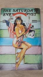 blikken wandbord reclame pin up, Verzamelen, Blikken, Ophalen of Verzenden, Nieuw, Overige