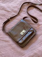 Croco leatherlook shoulder bag, Ophalen of Verzenden, Zo goed als nieuw, Bruin, Overige merken