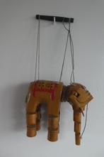 Vintage houten olifant marionet, Antiek en Kunst, Ophalen of Verzenden