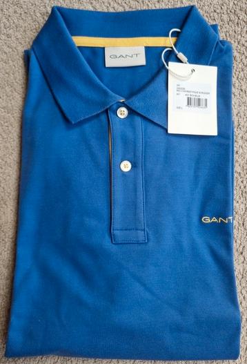 Gant Polo korte mouw blauw contrast pique ss rugger beschikbaar voor biedingen