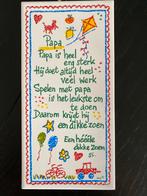Vintage Wandtegel 'Papa is Heel Sterk' - Nederlands Design, Ophalen