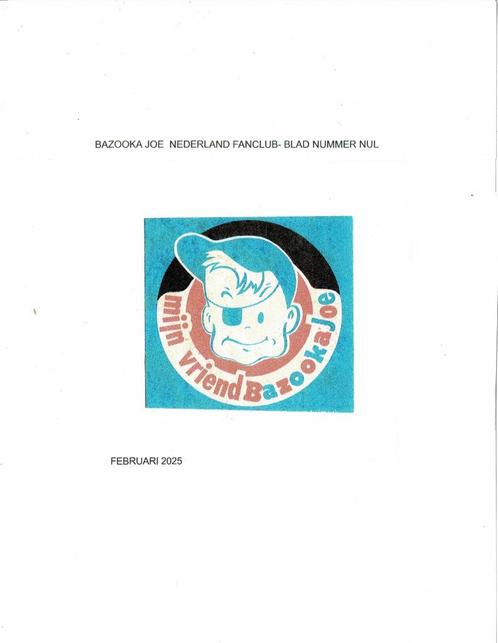 Bazooka Joe Fanclubblad nummer nul, Verzamelen, Retro, Overige typen, Verzenden
