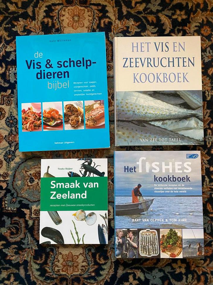 4 mooie kookboeken voor vis liefhebbers, Boeken, Kookboeken, Gelezen, Ophalen of Verzenden