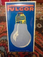 Mooi emaille deurpostje van fulgor lampen., Verzamelen, Ophalen, Gebruikt, Reclamebord