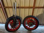 Complete voorvork + achterwiel yamaha rd 350, Motoren, Ophalen