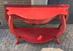 Sidetable rood antieke look, Ophalen, Gebruikt, 100 tot 150 cm, Overige vormen