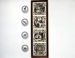 Tegeltableau met 4 onderzetters met medische afbeeldingen, Antiek en Kunst, Ophalen of Verzenden