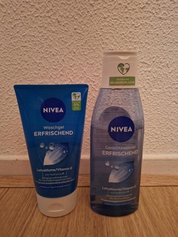 Nivea reinigingsgel en lotion blauw verfrissend beschikbaar voor biedingen
