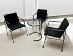 Retro vintage fauteuils - stoelen, design Hennie de Jong, Huis en Inrichting, Stoelen, Gebruikt, Drie, Metaal, D