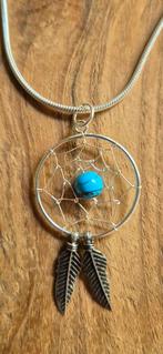 Zilveren kettinghanger Dromenvanger met Turkoois, Overige voorstellingen, Blauw, Nieuw, Ophalen of Verzenden