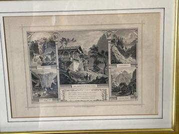 Staalgravure Bei Meiringen im Hasli-Thale 1860 beschikbaar voor biedingen