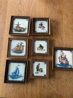 7 antieke Makkum tegels / vliegende hollander, Antiek en Kunst, Ophalen of Verzenden