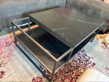 Salontafel Marmer-stijl 90x60x35 cm beschikbaar voor biedingen