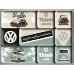 Volkswagen Beetle Bulli logo reclame magneet set magneetjes, Ophalen of Verzenden, Nieuw, Auto's