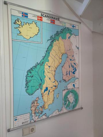 Antieke kaart van Scandinavië (oa Zweden en Noorwegen) beschikbaar voor biedingen