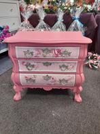 Brocante laden kastje rozen, Huis en Inrichting, Kasten | Ladekasten, Zo goed als nieuw, 3 of 4 laden, Minder dan 100 cm, 25 tot 50 cm
