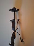 vintage ijzeren kandelaar brutalisme jaren 60-70 design, Antiek en Kunst, Ophalen of Verzenden, Overige materialen